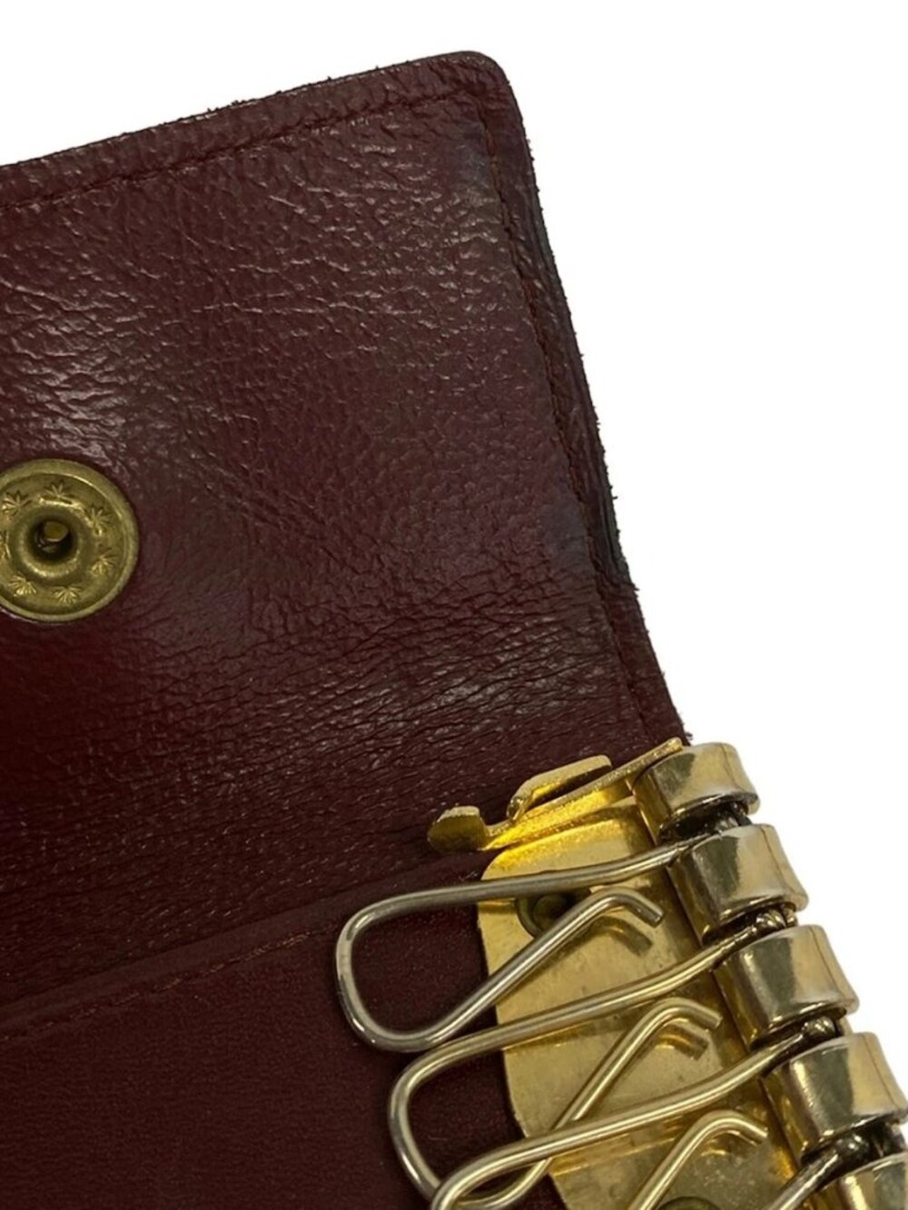 Cartier Must Line - Bordeaux Gold Leather Hardware Key Case - Picture 6 of 8